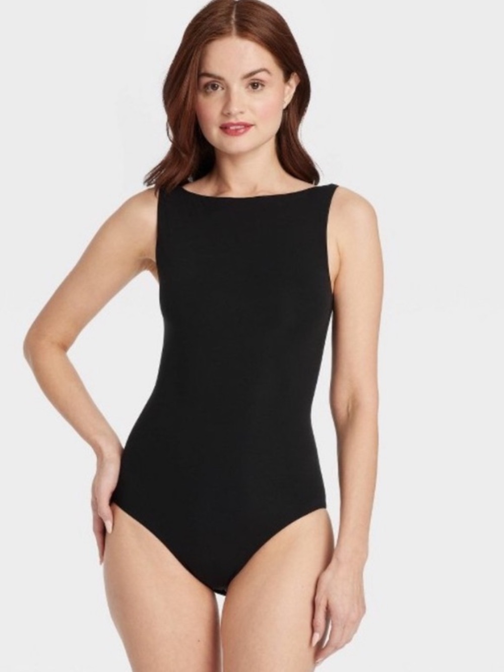 Auden Women's Luxe Stretch Boatneck
Bikini Bodysuit new